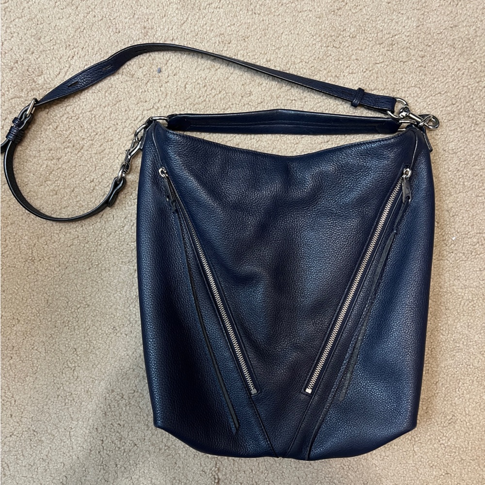 Rebecca Minkoff navy blue slouchy shoulder bag